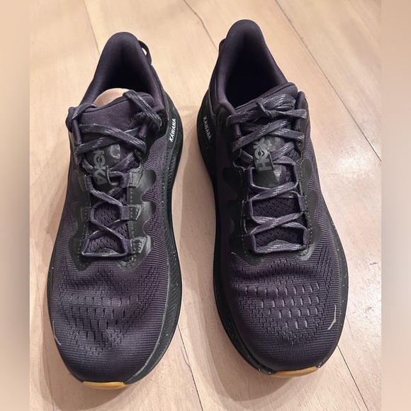 Hoka One One Womens Kanawa 2 Sneakers in Triple Black size 10 NWT - Picture 3 of 12